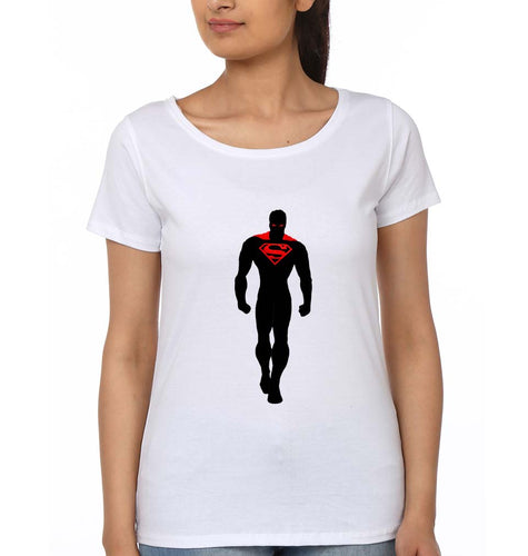 Superman Superhero T-Shirt for Women-White-Ektarfa.online