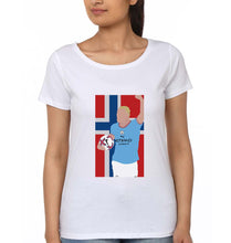 Load image into Gallery viewer, Erling Haaland T-Shirt for Women-White-Ektarfa.online
