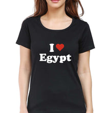 Load image into Gallery viewer, I Love Egypt T-Shirt for Women-Black-Ektarfa.online
