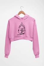 Load image into Gallery viewer, Twin Peaks Fire Walk With Me Crop HOODIE FOR WOMEN-Light Baby Pink-Ektarfa.online
