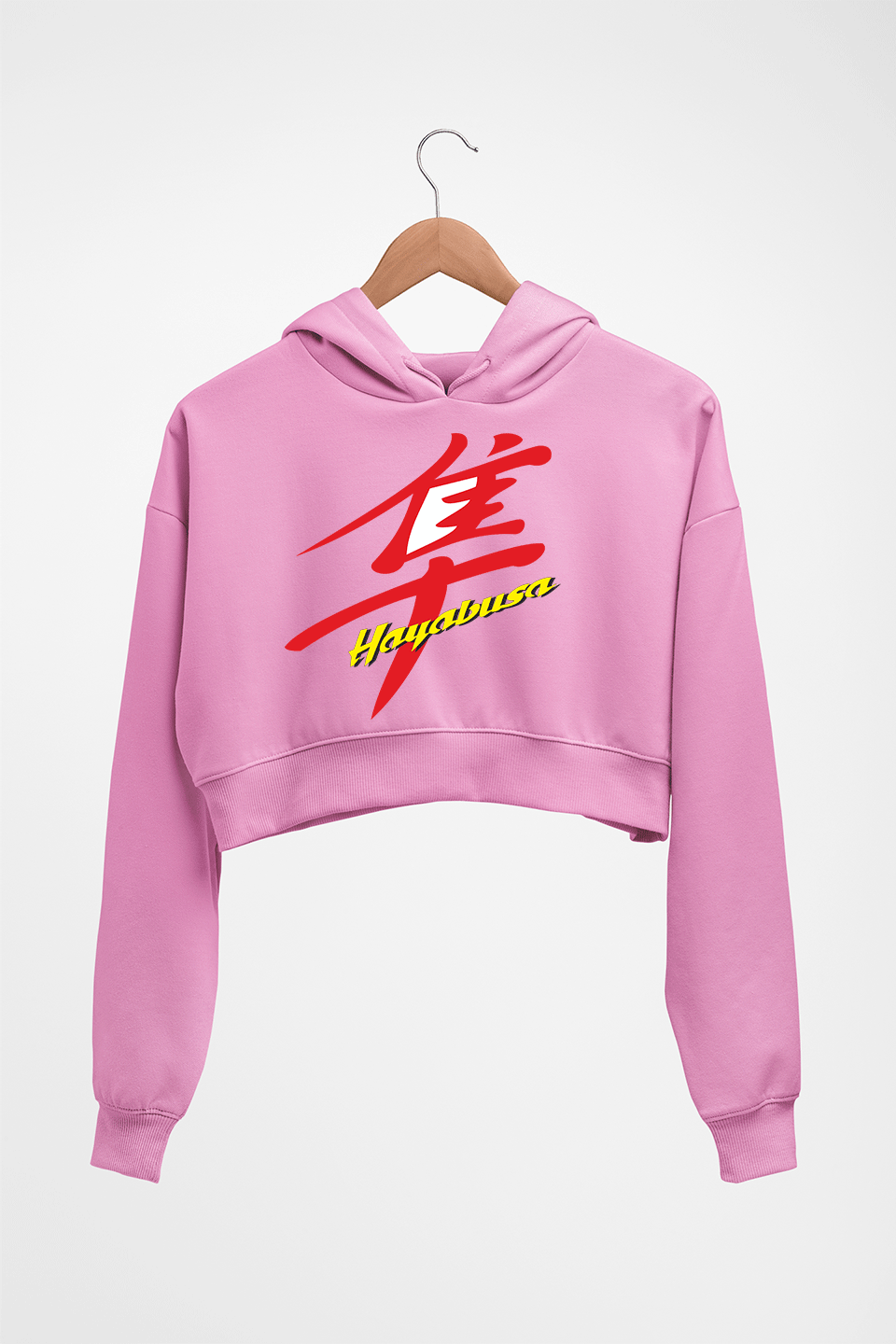 Suzuki Hayabusa Crop HOODIE FOR WOMEN-Light Baby Pink-Ektarfa.online