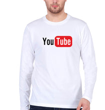 Load image into Gallery viewer, YouTube Full Sleeves T-Shirt for Men-White-Ektarfa.online
