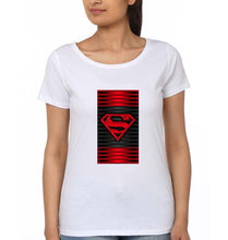 Load image into Gallery viewer, Superman Superhero T-Shirt for Women-White-Ektarfa.online
