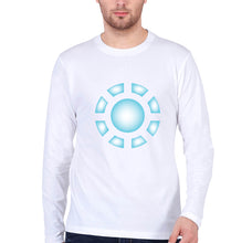 Load image into Gallery viewer, ARC REACTOR Iron Man Superhero Full Sleeves T-Shirt for Men-White-Ektarfa.online
