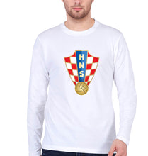 Load image into Gallery viewer, Croatia Football Full Sleeves T-Shirt for Men-White-Ektarfa.online
