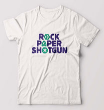 Load image into Gallery viewer, Rock Paper Shotgun T-Shirt for Men-White-Ektarfa.online
