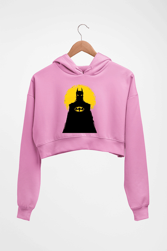 Batman Superhero Crop HOODIE FOR WOMEN-Light Baby Pink-Ektarfa.online