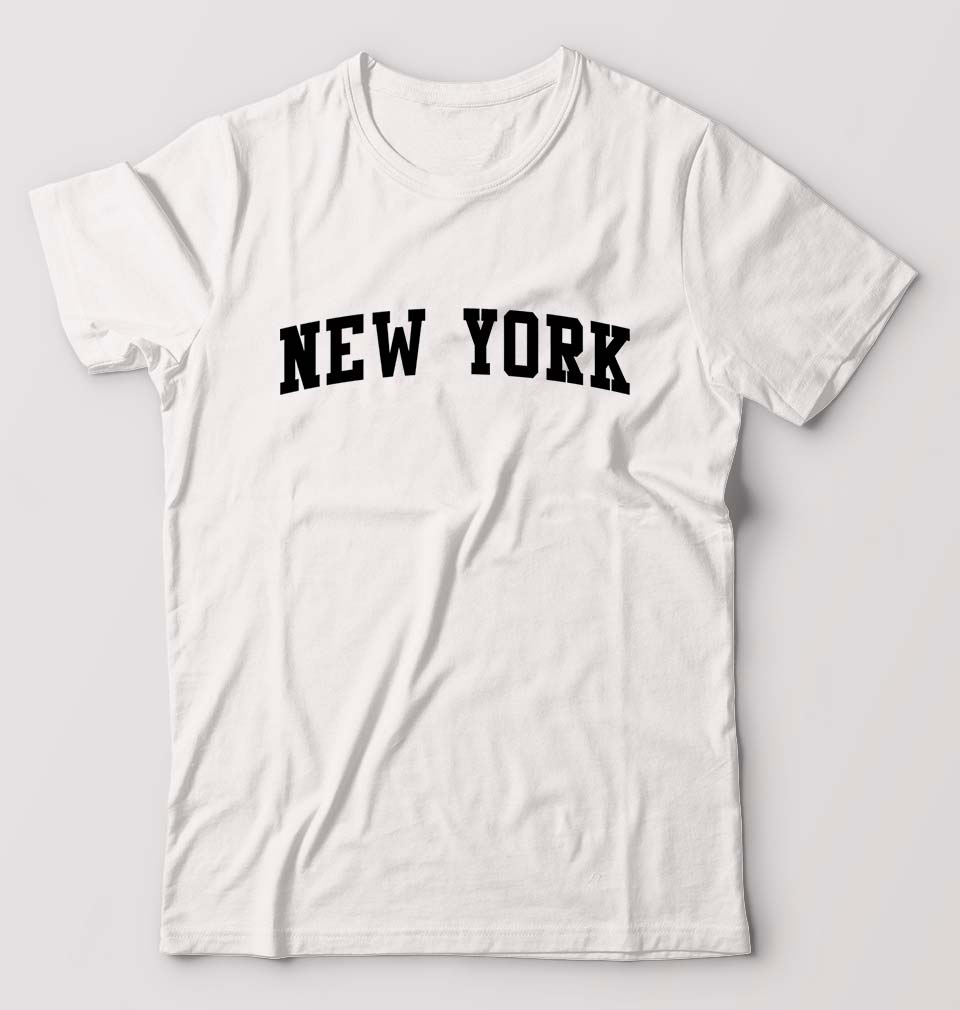 New York T-Shirt for Men-White-Ektarfa.online