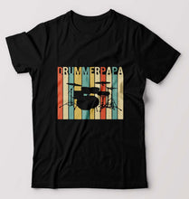 Load image into Gallery viewer, Drummer Papa T-Shirt for Men-Black-Ektarfa.online
