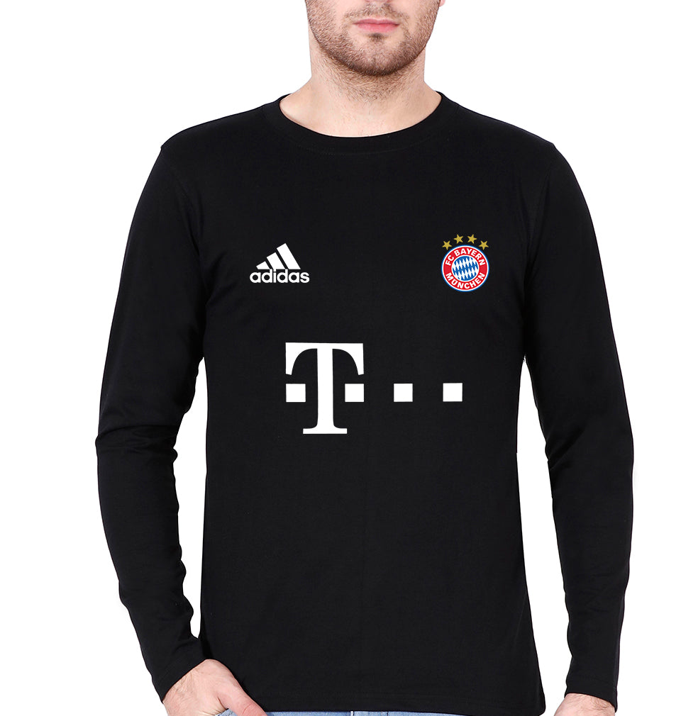 FC Bayern Munich 2021-22 Full Sleeves T-Shirt for Men-Black-Ektarfa.online