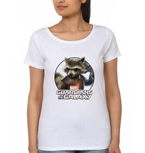 Load image into Gallery viewer, Rocket Raccoon T-Shirt for Women-White-Ektarfa.online
