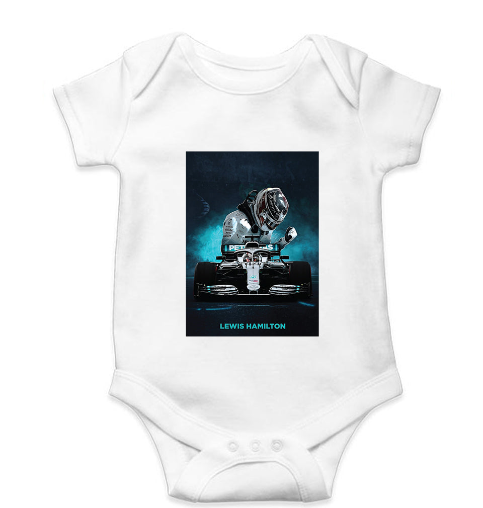 Lewis Hamilton F1 Kids Romper For Baby Boy/Girl-0-5 Months(18 Inches)-White-Ektarfa.online