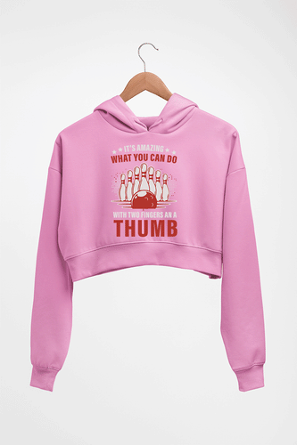 Bowling Crop HOODIE FOR WOMEN-Light Baby Pink-Ektarfa.online