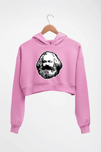 Load image into Gallery viewer, Karl Marx Crop HOODIE FOR WOMEN-Light Baby Pink-Ektarfa.online
