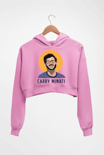 Load image into Gallery viewer, CarryMinati(Ajey Nagar) Crop HOODIE FOR WOMEN-Light Baby Pink-Ektarfa.online
