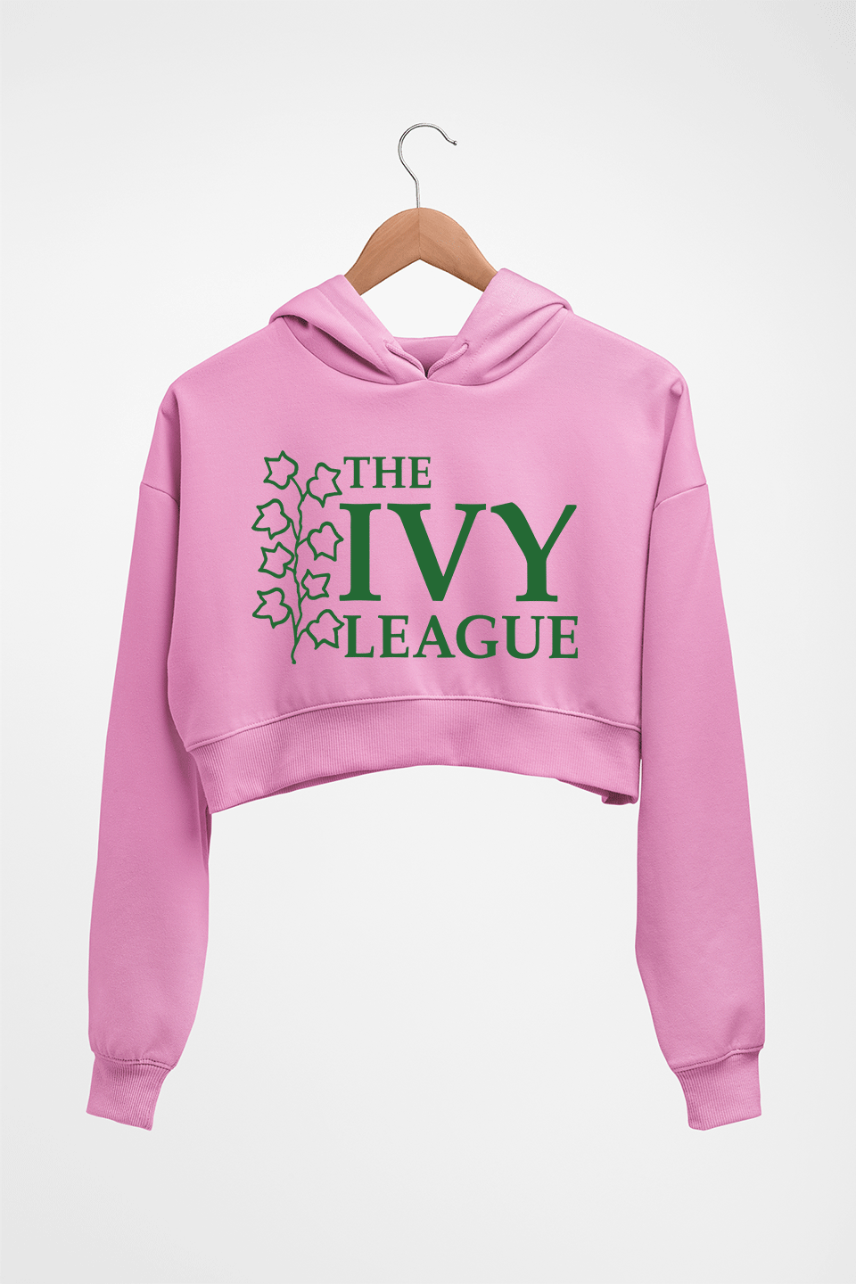 Ivy League Crop HOODIE FOR WOMEN-Light Baby Pink-Ektarfa.online