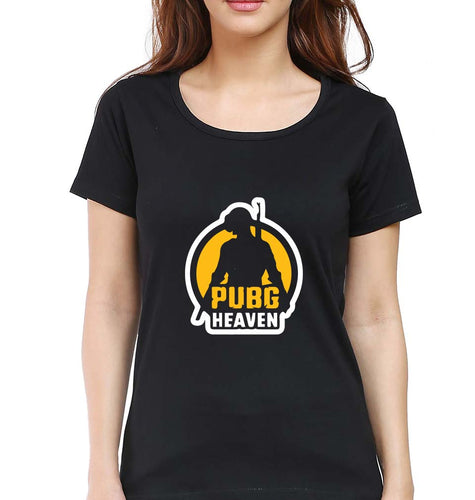 PUBG Pubg Heaven T-Shirt for Women-Black-Ektarfa.online