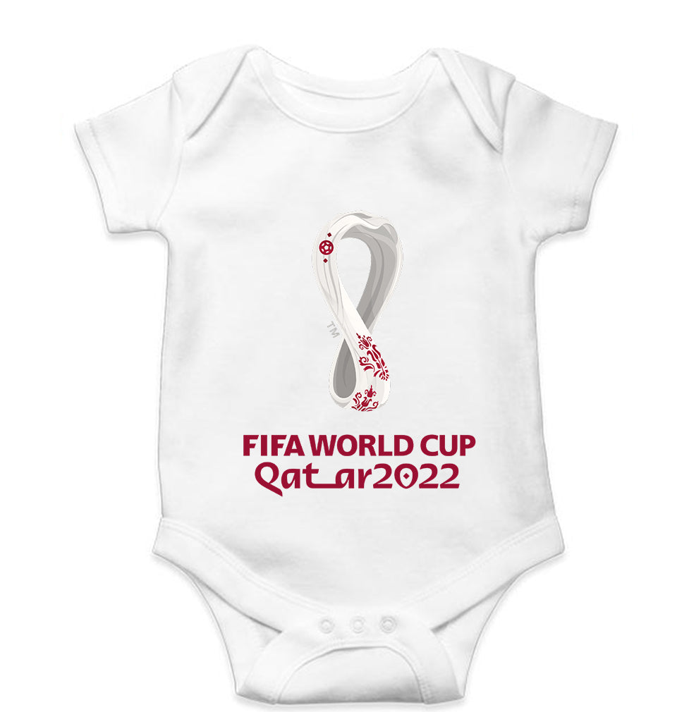 FIFA World Cup Qatar 2022 Kids Romper For Baby Boy/Girl-0-5 Months(18 Inches)-White-Ektarfa.online