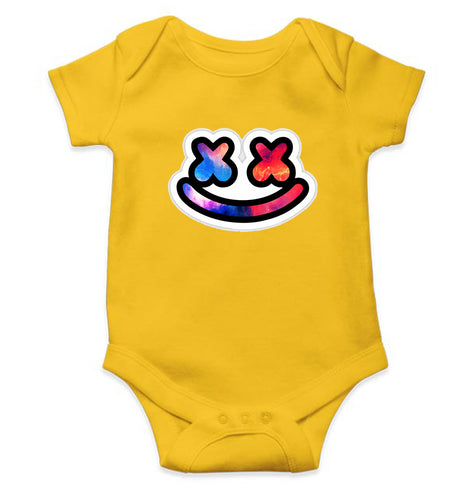 Marshmello Kids Romper For Baby Boy/Girl-0-5 Months(18 Inches)-Yellow-Ektarfa.online