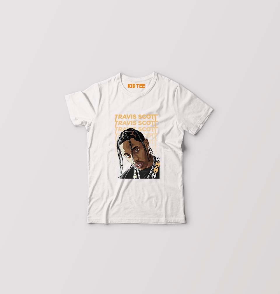 Travis Scott Kids T-Shirt for Boy/Girl-0-1 Year(20 Inches)-White-Ektarfa.online