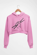 Load image into Gallery viewer, Drummer Crop HOODIE FOR WOMEN-Light Baby Pink-Ektarfa.online
