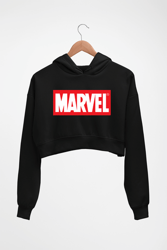 Marvel Crop HOODIE FOR WOMEN-Black-Ektarfa.online