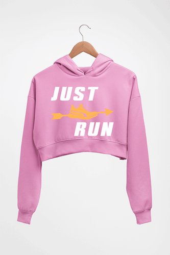 Runner Running Crop HOODIE FOR WOMEN-Light Baby Pink-Ektarfa.online