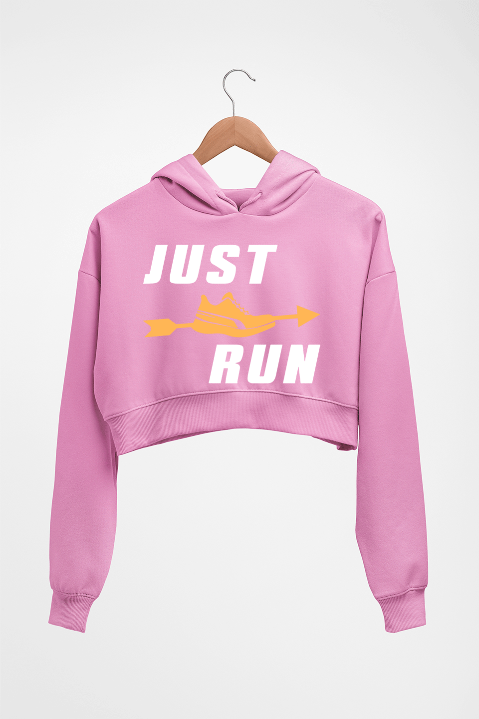 Runner Running Crop HOODIE FOR WOMEN-Light Baby Pink-Ektarfa.online