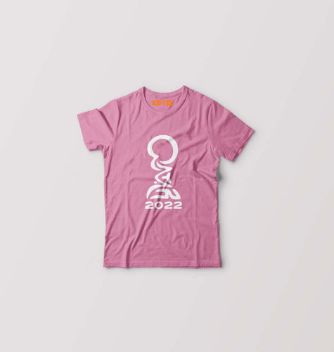 FIFA World Cup Qatar 2022 Kids T-Shirt for Boy/Girl-0-1 Year(20 Inches)-Pink-Ektarfa.online