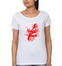Load image into Gallery viewer, Hanuman Ji (God) T-Shirt for Women-White-Ektarfa.online
