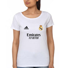 Load image into Gallery viewer, Real Madrid 2021-22 T-Shirt for Women-White-Ektarfa.online
