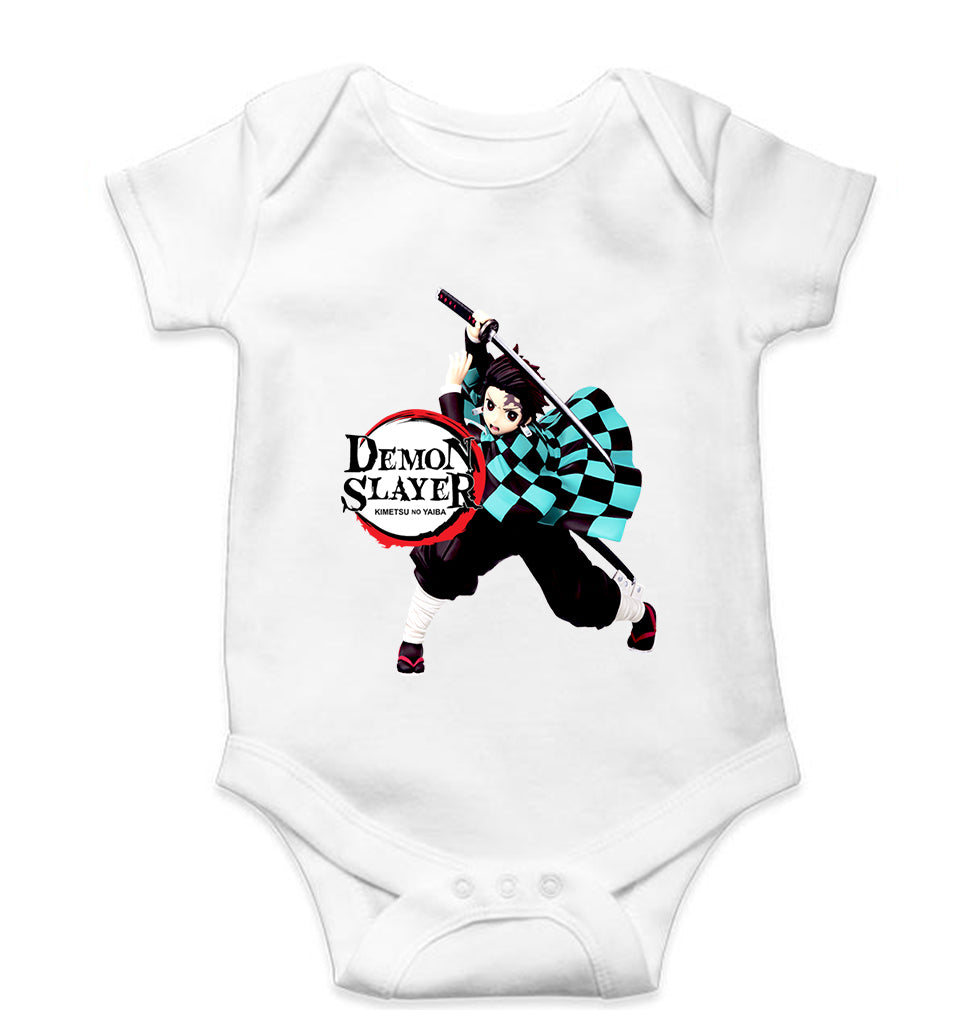 Demon Slayer Kids Romper For Baby Boy/Girl-White-Ektarfa.online