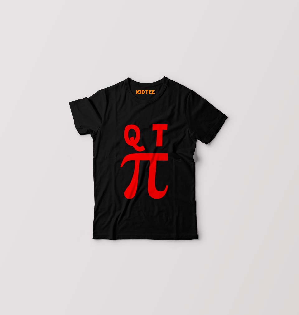 Qt Pi Kids T-Shirt for Boy/Girl-Black-Ektarfa.online