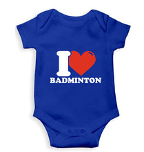 Load image into Gallery viewer, I Love Badminton Kids Romper For Baby Boy/Girl-0-5 Months(18 Inches)-Royal Blue-Ektarfa.online
