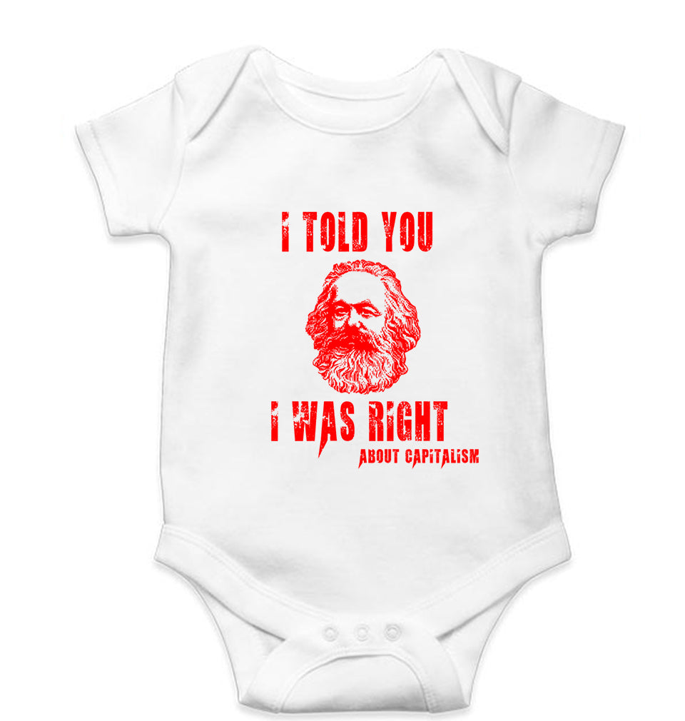 Karl Marx Kids Romper For Baby Boy/Girl-White-Ektarfa.online