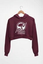 Load image into Gallery viewer, Thor Superhero Crop HOODIE FOR WOMEN-Maroon-Ektarfa.online
