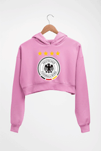 Load image into Gallery viewer, Germany Football Crop HOODIE FOR WOMEN-Light Baby Pink-Ektarfa.online
