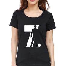 Load image into Gallery viewer, Cristiano Ronaldo CR7 T-Shirt for Women-Black-Ektarfa.online

