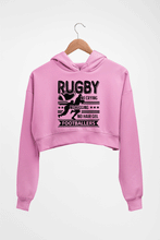 Load image into Gallery viewer, Rugby Crop HOODIE FOR WOMEN-Light Baby Pink-Ektarfa.online
