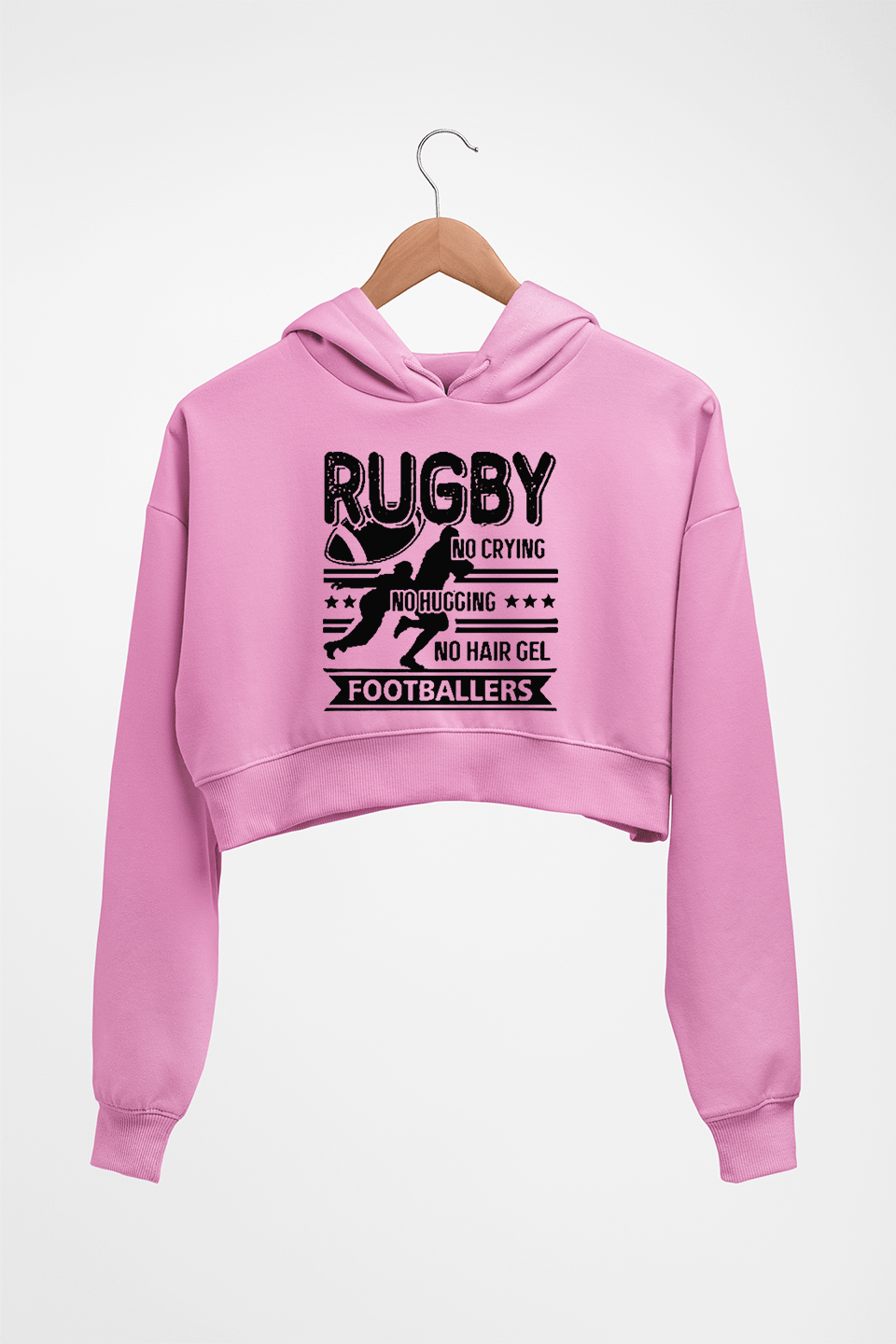 Rugby Crop HOODIE FOR WOMEN-Light Baby Pink-Ektarfa.online
