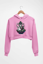 Load image into Gallery viewer, Psychedelic Ganesha Crop HOODIE FOR WOMEN-Light Baby Pink-Ektarfa.online
