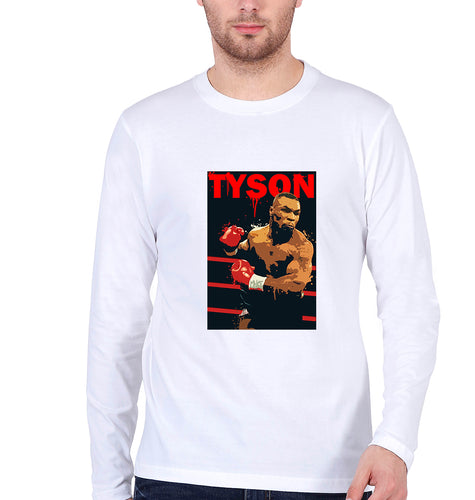 Mike Tyson Full Sleeves T-Shirt for Men-White-Ektarfa.online