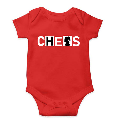 Chess Kids Romper For Baby Boy/Girl-Red-Ektarfa.online