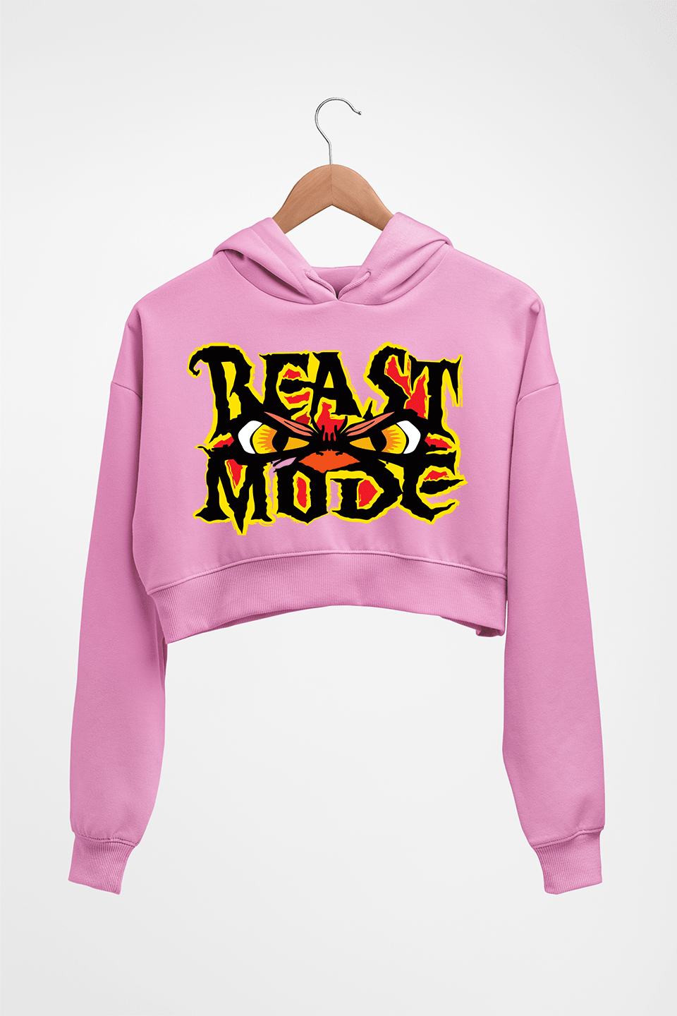 Gym Beast Crop HOODIE FOR WOMEN-Light Baby Pink-Ektarfa.online