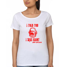 Load image into Gallery viewer, Karl Marx T-Shirt for Women-White-Ektarfa.online
