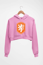 Load image into Gallery viewer, Netherlands Football Crop HOODIE FOR WOMEN-Light Baby Pink-Ektarfa.online
