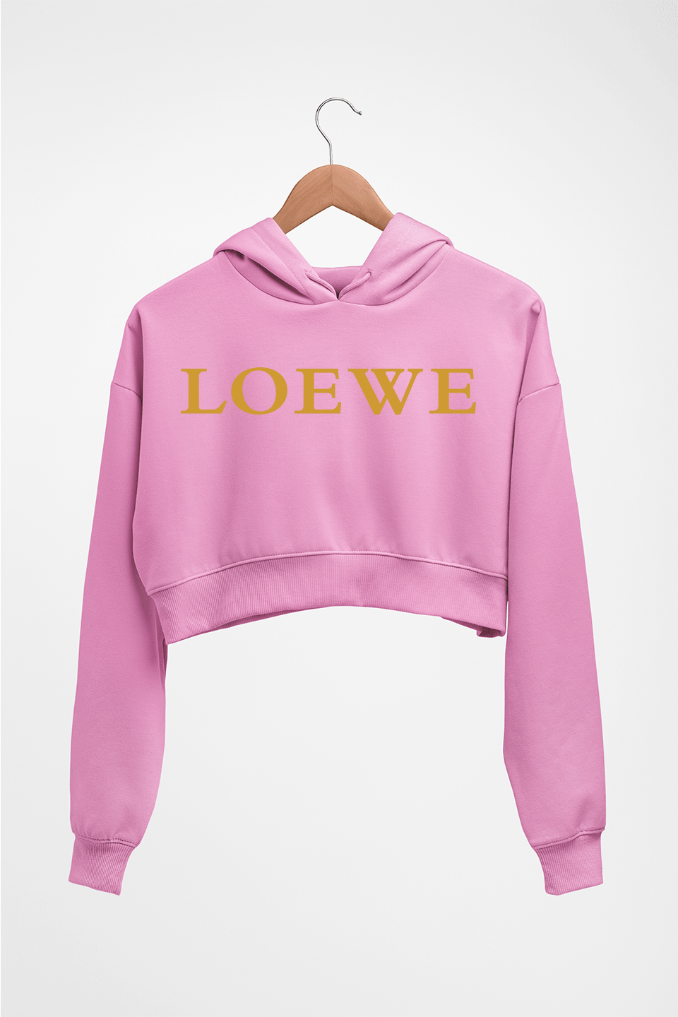 Loewe Crop HOODIE FOR WOMEN-Light Baby Pink-Ektarfa.online