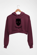 Load image into Gallery viewer, Black Panther Superhero Crop HOODIE FOR WOMEN-Maroon-Ektarfa.online
