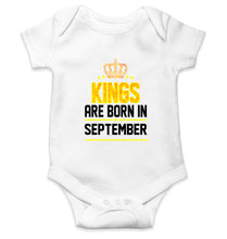 Load image into Gallery viewer, Kings Are Born In September Kids Romper For Baby Boy/Girl-0-5 Months(18 Inches)-White-Ektarfa.online
