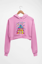 Load image into Gallery viewer, Psychedelic Music Crop HOODIE FOR WOMEN-Light Baby Pink-Ektarfa.online
